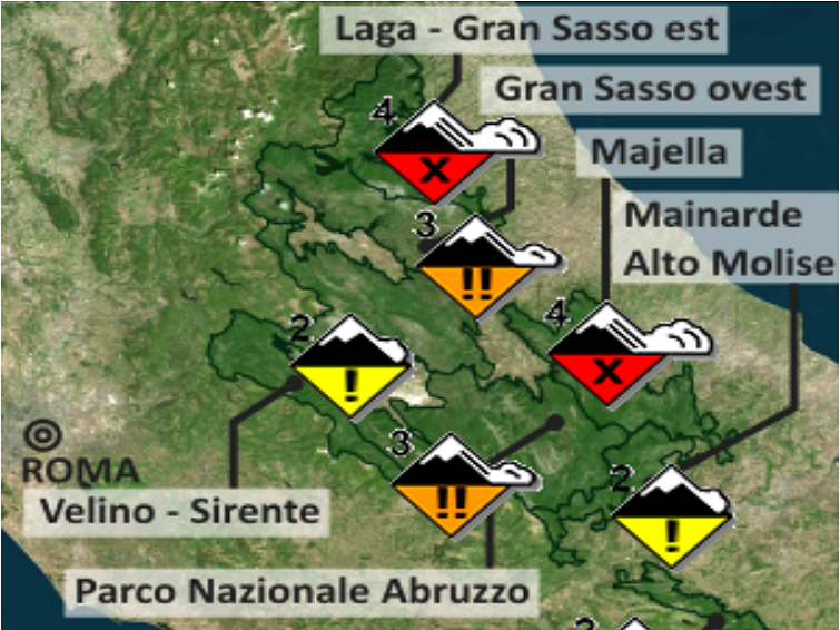 Bollettini di allertamento e previsioni meteo ufficiali per l'Appennino centrale abruzzese
