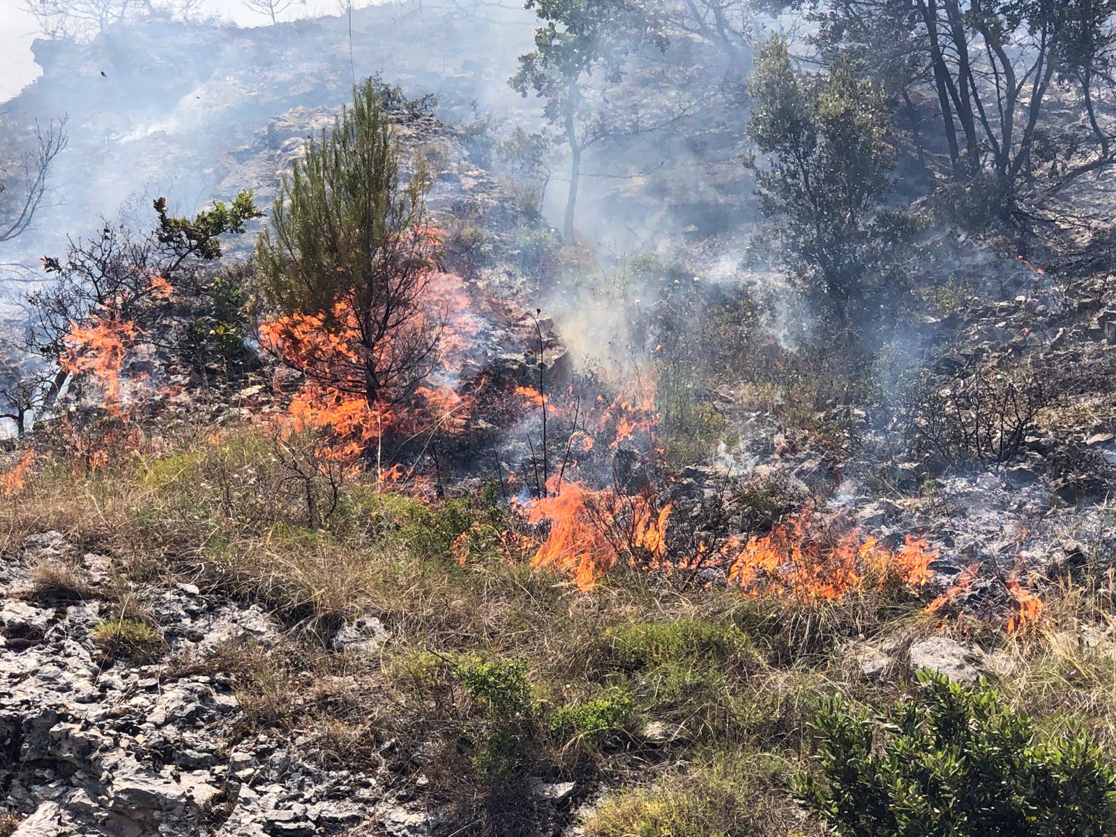 Campagna aib: 3 mezzi aerei e 28 volontari stanno operando a Raiano per domare le fiamme