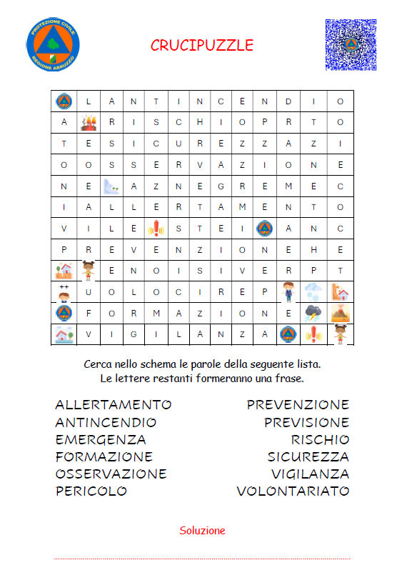 Protezione Civile: formazione-informazione. Impara giocando.