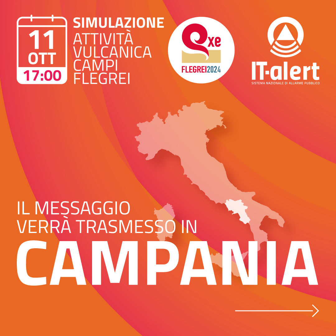 IT-Alert: simulazione attività vulcanica Campi Flegrei