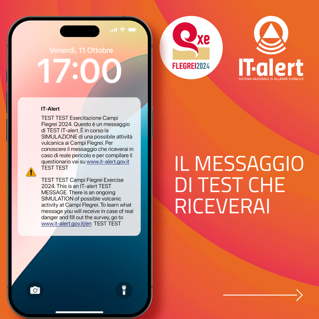 IT-Alert: simulazione attività vulcanica Campi Flegrei